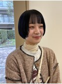 ショートボブ/ブルーブラック