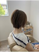 ショートボブ+ベージュカラー