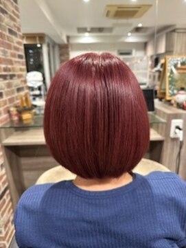 ルクステラスヘアサロン(Luxe Terrace hair salon) 艶髪／チェリーレッド／髪質改善／白髪染め