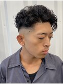 □フェードカット#ベリーショート#ビジネス＃ニュアンスパーマ