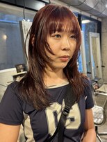 ノラジャーニー(NORA Journey)&nbsp;ミディアムレイヤーウルフカットシャギーレイヤーオレンジカラー