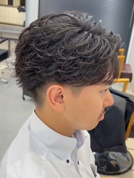 アンサー 渋谷(ANSWER) センターパートフェザーパーマシースルーニュアンスパーマ