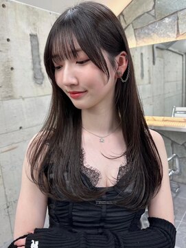 サイン 渋谷(SIGN) 韓国ヘアーハッシュカットレイヤーカットグレージュブリーチ無し