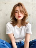rileyワンカール外はねミディアムレイヤー
