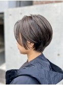 トップ長め丸みショート