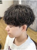 ツイストパーマメンズパーマ波巻きパーマシャドウパーマ佐賀眉毛