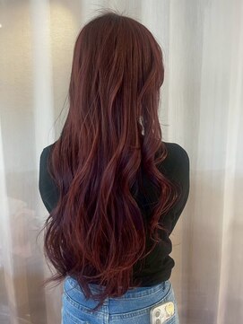 ビファインべクス(Befine becs) ロングでもしっかり暖色のレッド系カラーでツヤツヤに！