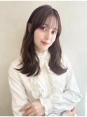 【TLUUSデザインカラーグレージュハッシュカット】
