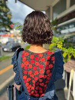 アズグロウ エクラ(AS GROW 'eclat) アプリコットオレンジウェットカールボブ