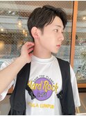 メンズ韓国風_簡単スタイリング_マッシュかきあげバングショート