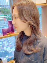 ネオリーブ アンド 渋谷店(Neolive &)&nbsp;斜めバング/グレージュカラー/シルキーベージュ/韓国/渋谷