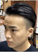 サイドパートツーブロックショートスタイル（アップバング）床屋