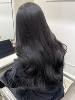 シーン(seen)&nbsp;【くびれヘア×ダークグレージュ】前髪　グレージュカラー