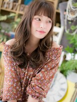 カバーヘア ブリス 川口(COVER HAIR bliss)&nbsp;ミルクティーカラーくせ毛風小顔韓国風ロングc5川口10代20代30代