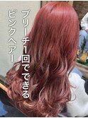 ブリーチ1回で作るピンクヘア