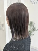 切りっぱなし×ミディアムボブ