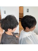 髪質改善/縮毛矯正/ストレート/メンズ/センターパート/韓国