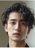 お洒落アップバング