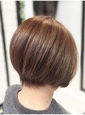 30代40代50代60代くびれ前下がりボブ脱白髪染め白髪ぼかし