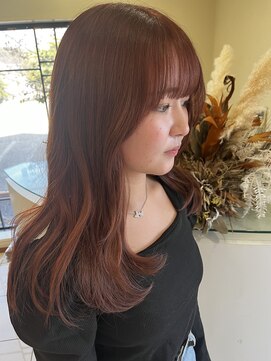 イーゼル ヘアー デザイン 伊賀店(EASEL HAIR DESIGN) 韓国ヘア、ピンクブラウン