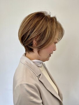 ジエクト 心斎橋 【似合わせカット】フェザーショート/マロンベージュ/ショート