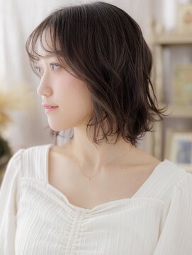 カバーヘア イヴ 戸頭店(COVER HAIR EVE) 透けバングフェザーパーマゆるふわボブディc6戸頭20代30代40代