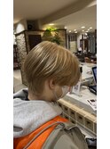 ハンサムショート×ミルクティーベージュ
