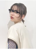 グレージュカラー /　グレーベージュ　/ぱっつん前髪
