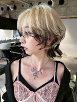 シオン(shion)&nbsp;ショートミディアムブリーチブロンド_F0967