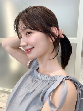 アフロート エル 大阪(AFLOAT L) 大人気!【顔周りカット】こっくりブラウンで大人可愛い30代40代