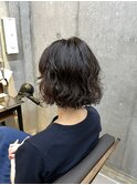 ボブ×ウェーブパーマ