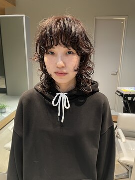 エノウ(enow) ウルフレイヤー×パーマ enow赤坂