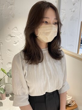 コフィー バイ メルト 吉祥寺(cofy by melt) 【松本咲花】前髪なしセンターパートロング ニュアンスカラー