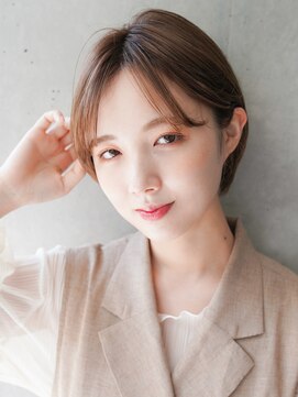 カライング(ing) 大人可愛い20代30代40代黒髪前下がりショートボブ丸みショート◎