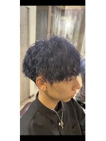 デルフィーノ ヘアーパフォーム(delfino hair perform)&nbsp;メンズブルーブラックカラーツイストスパイラルパーマ
