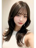 くびレイヤーエモージュイメチェンハッシュカットフルバング
