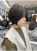 大人かわいいナチュラルショートボブ