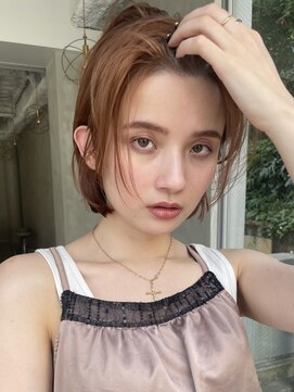 アミー 駒澤(Ammy komazawa) ボブ/オレンジベージュ/ブリーチなしカラー