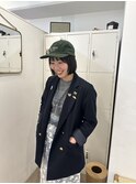 アンブレラカラーアッシュグレーベリーショート切りっぱなしボブ