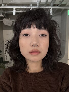 テクネ 天神大名(techne) 天神大名顔周りレイヤーカットミディアムボブタッセルボブパーマ