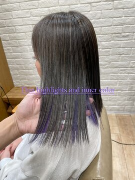 ループ(LOOP) 超極細ハイライト/インナーパープルカラー