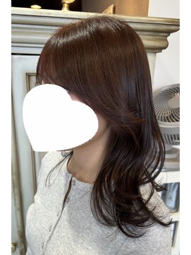 グローリープラス(Glory+plus) 顔まわりレイヤー×ナチュラルチェリーブラウン