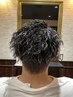 メンズカット+テクニカルパーマ+ハーフシェービング