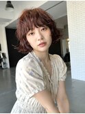 小顔ボブパーマショートボブレイヤーボブフレンチボブパーマ