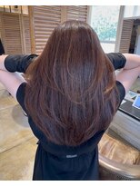 ボタニカル(BOTANICAL) 大人レイヤーカットココアブラウンカラーくびれレイヤー