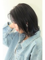 ラクシア(LucxiA)&nbsp;ロブヘアのインナーカラーブルー♪