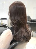 ブリーチなしラベンダーグレージュメルティカラー☆くびれヘア
