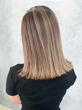 アイティーバイアルバム 下北沢店(IT by ALBUM) バレイヤージュグレージュ_ショコラベージュボブルフ_ba348592