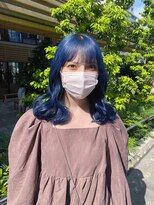 フラム 渋谷(flamme)&nbsp;韓国ヘア＊ブルーカラー、ネイビーカラー