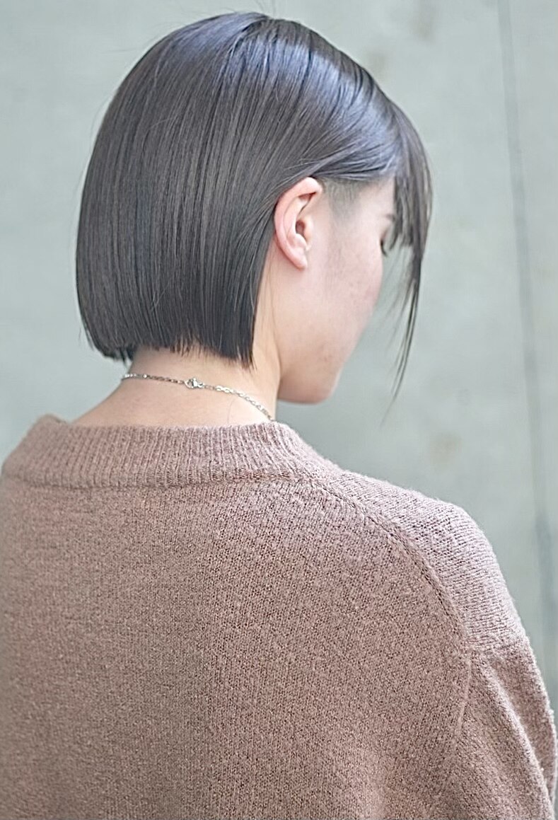 札幌駅/髪質改善 刈り上げがアクセントのボブ@20代30代40代50代